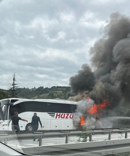 Karadeniz'de otobüs yangını: Yolcular ölümden döndü