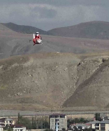 Sarılık hastası bebek ambulans helikopter ile Van'a getirildi