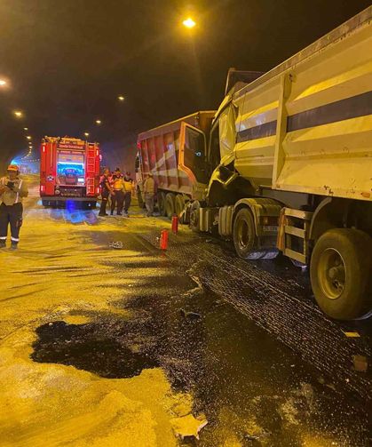 Tünel içinde çarpıştılar: 1 yaralı