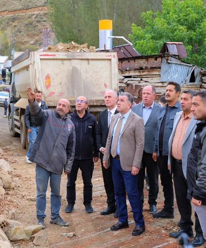 Vali Heybetepe'deki yangın bölgesinde incelemelerde bulundu