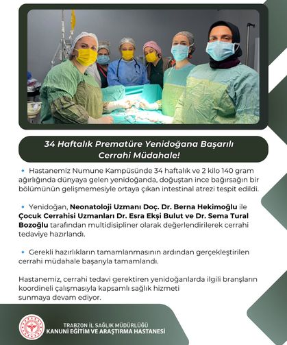 Trabzon'da Minik Bebek Ameliyat Edildi! Uzmanlardan Kritik Müdahale
