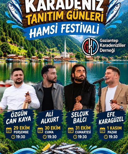 Gaziantep’te Karadeniz Rüzgârı Esecek: Hamsi Festivali Başlıyor