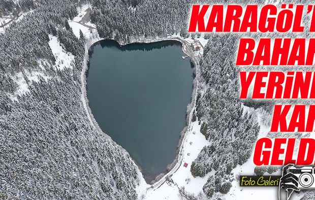 Karagöl Sahara Milli Parkı Nisan Karıyla Beyaza Büründü