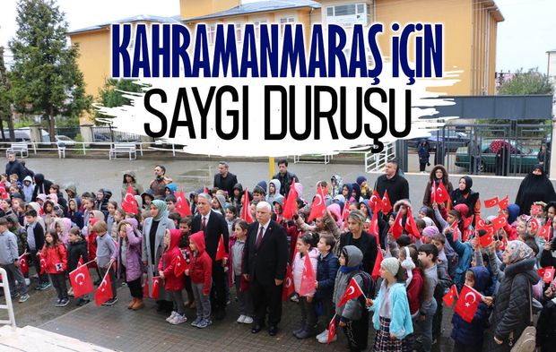 Kahramanmaraş'ta Can Veren Öğretmen ve Öğrenciler için Trabzon'da Saygı Duruşu