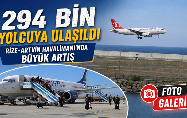 Rize-Artvin Havalimanı Yolcu Sayısında Rekor Artış