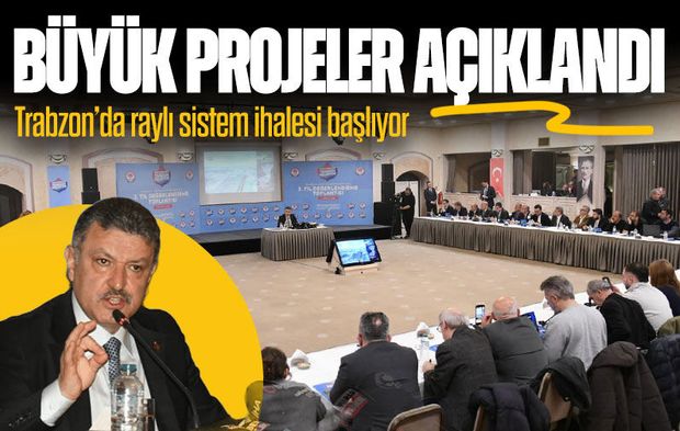 Trabzon’da raylı sistem ihalesi başlıyor: Büyük projeler açıklandı
