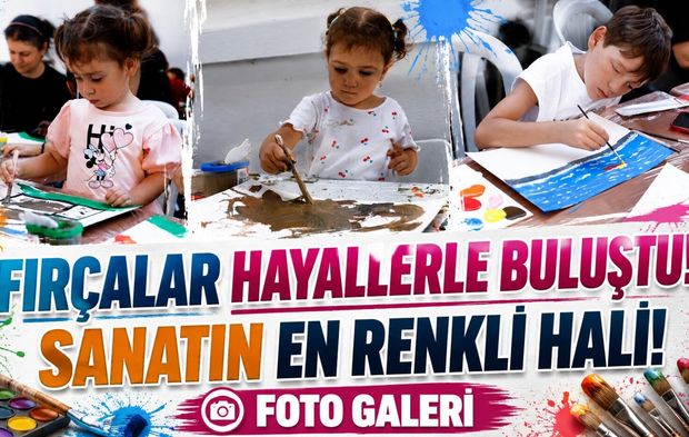 Akçaabat’ta Minik Ressamlar Fırçalarını Hayalleriyle Buluşturdu