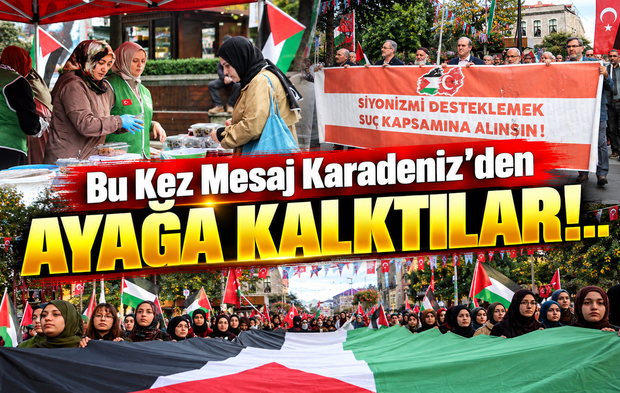 Trabzon, Ordu ve Giresun Gazze İçin Ayağa Kalktı: Karadeniz'den Filistin'e Güçlü Mesaj