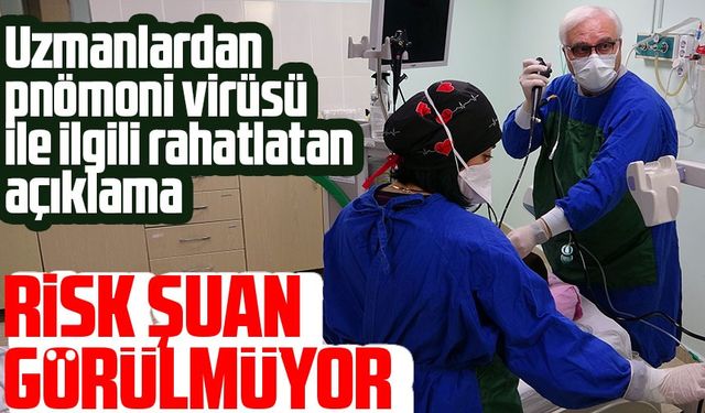 Uzmanlardan pnömoni virüsü ile ilgili rahatlatan açıklama