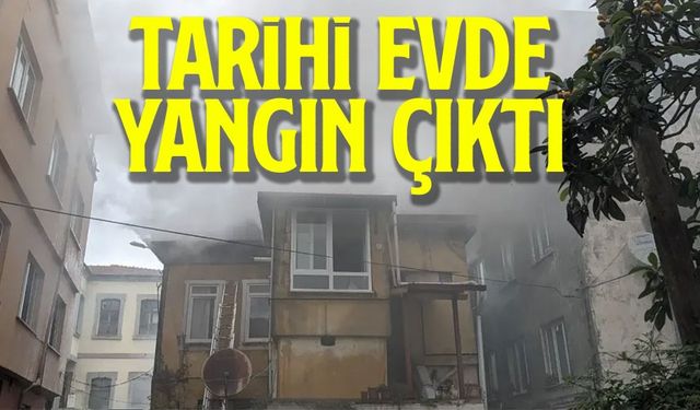 Tarihi Evde Çıkan Yangın Panik Yarattı; Trabzon'un Gülbaharhatun Mahallesi'nde Korkutan Olay