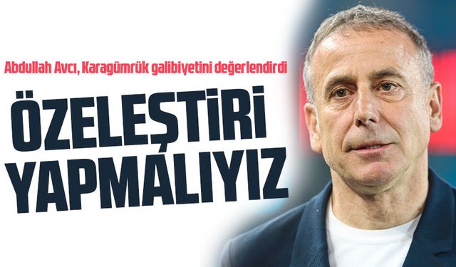 Trabzonspor teknik direktörü Abdullah Avcı, Karagümrük galibiyetinin ardından açıklama yaptı