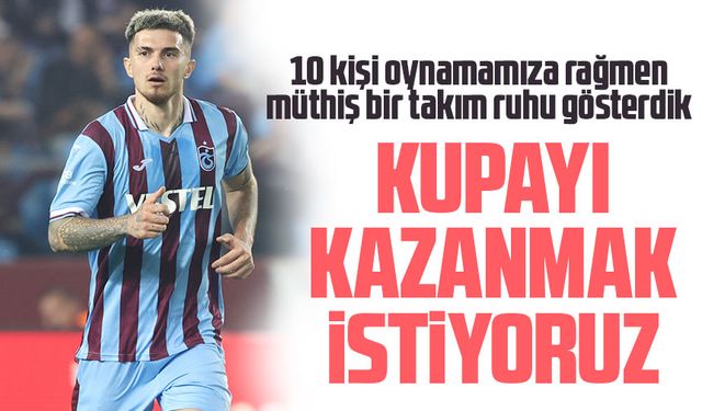 Trabzonspor’un başarılı oyuncusu Berat Özdemir; Takım Ruhuyla Kazandık