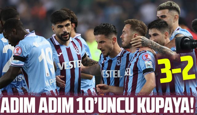 Uzun süre 10 kişi oynadığı maçta Fatih Karagümrük’ü mükemmel gollerle mağlup eden Trabzonspor, rövanş için avantajı yaka