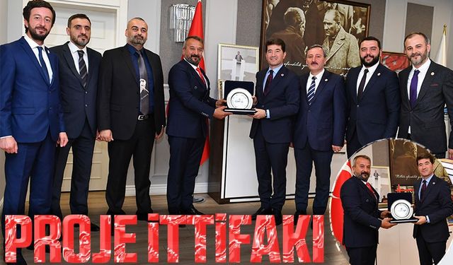 TÜMKİAD Trabzon İl Başkanı Ahmet Salih Kırımlıoğlu, Ortahisar Belediye Başkanı Ahmet Kaya'yı Ziyaret Etti