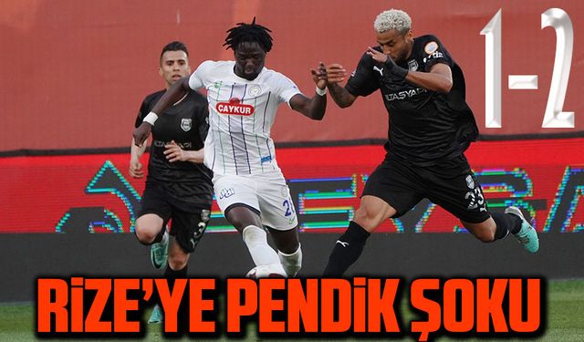 Çaykur Rizespor ilk yarıyı önde bitirdikleri maçta Pendikspor’a kaybettiler