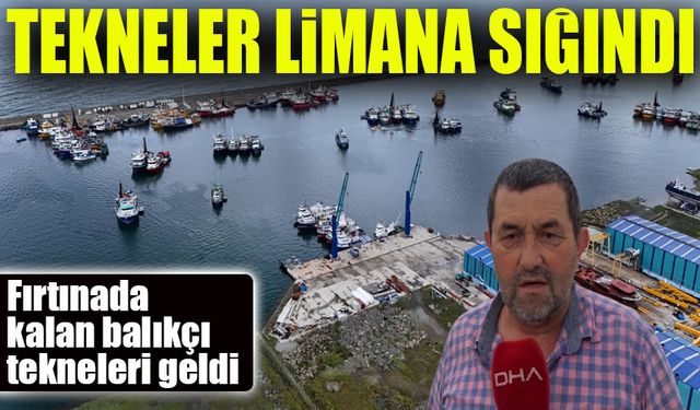 Sürmene’de Fırtınadan Kaçan Balıkçı Tekneleri Limana Sığındı! 5 Metrelik Dalgalar Tehlike Yarattı