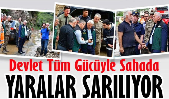 Vali Aziz Yıldırım'dan Sel Bölgesinde İnceleme: Devlet Tüm Gücüyle Sahada