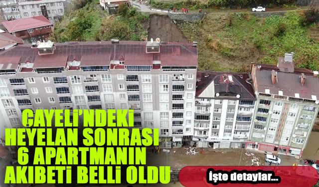 Çayeli'ndeki Heyelan Sonrası 6 Apartmanın Akıbeti Belli Oldu!