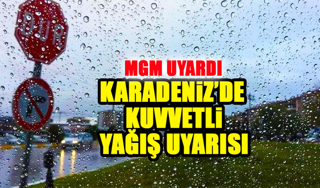 Karadeniz Bölgesi’ne Sağanak Yağış Uyarısı!