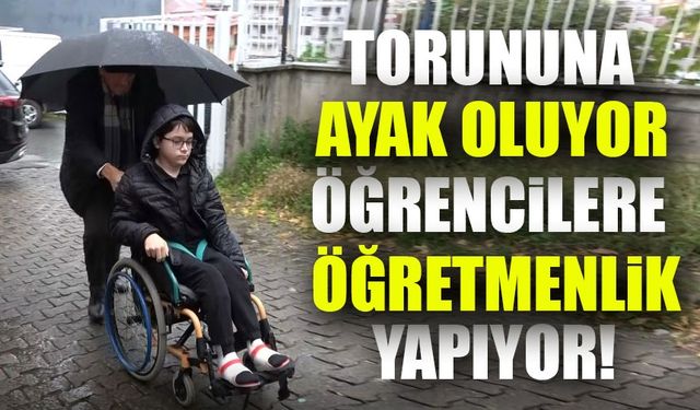 Torununa Ayak Oluyor, Öğrencilere Öğretmenlik Yapıyor!