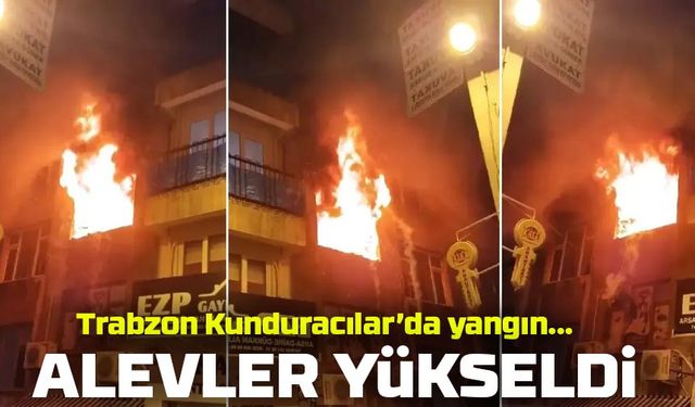 Trabzon Kunduracılar’da Yangın Paniği: Alevler Korkuttu