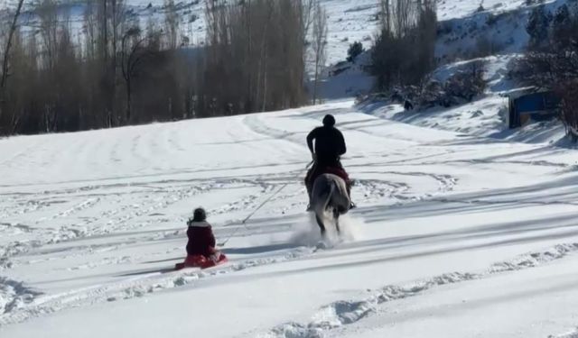 Bayburt’ta Amcadan Yeğenlerine Sürpriz: Atlı Kızak Keyfi Neşe Dolu Anlara Sahne Oldu!