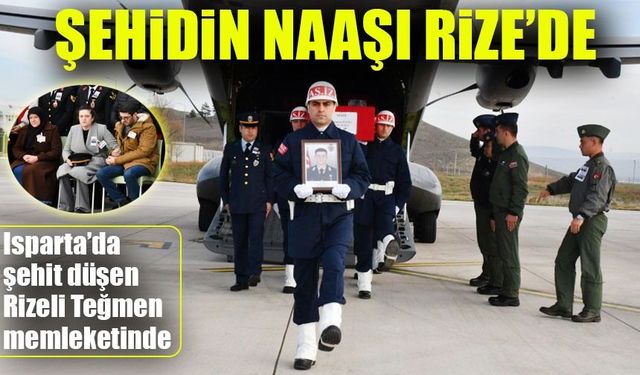 Şehit Teğmen Kalyoncu'ya Rize'de Hüzünlü Karşılama