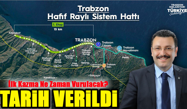 Trabzon'da Raylı Sistem Projesi İçin Tarih Verildi