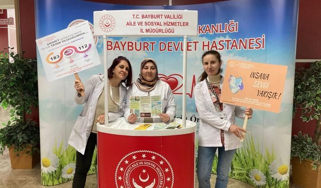 Bayburt Devlet Hastanesinde Kadına Yönelik Şiddete Karşı Farkındalık Etkinliği