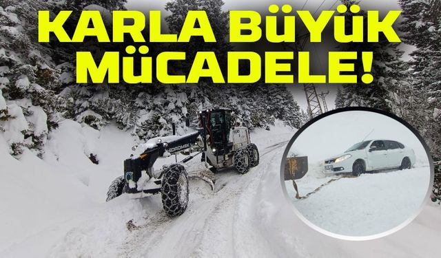 Ordu’da Zorlu Kış Şartlarına Karşı Büyük Mücadele! 1 Ayda 14 Bin 870 Kilometre Yol Açıldı