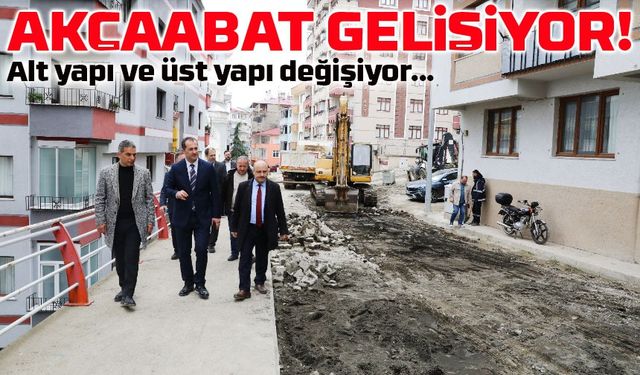 Akçaabat'ta Tarihi Orta Mahallesi alt yapı ve üst yapıda değişip, gelişiyor