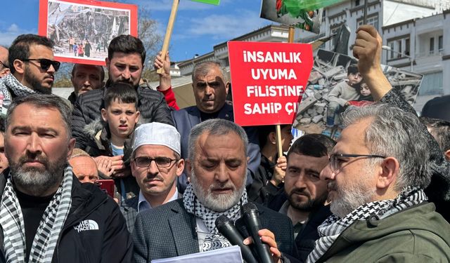 Ordu’da İsrail protestosu