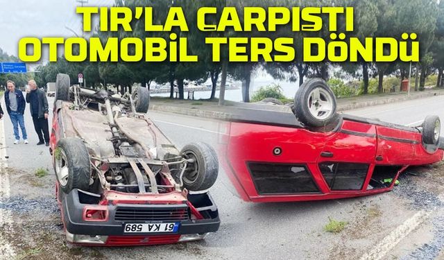 Akçakale'de Can Pazarı! TIR’a Çarpan Otomobil Takla Attı