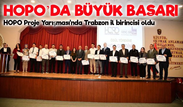Araklı Merkez İlkokulu HOPO Proje Yarışması'nda Trabzon Birincisi Oldu