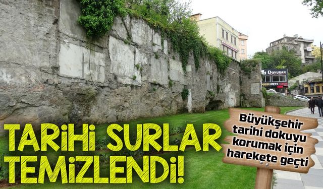 Trabzon Surlarındaki Fayanslar Temizlendi; Büyükşehir Tarihi Dokuyu Korumak İçin Harekete Geçti