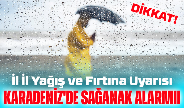 Meteoroloji Uyardı: Karadeniz Bölgesi'nde Kuvvetli Yağış Bekleniyor!