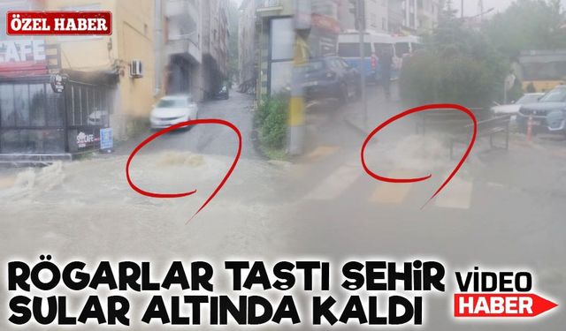 Trabzon Alarm Veriyor! Rögarlar Taştı, Şehir Sular Altında Kaldı