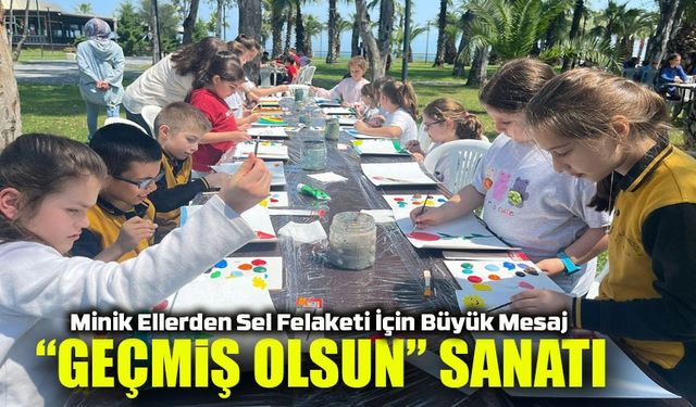 Çocuklarımız sanatla buluştu: Minik ressamlar duygulandırdı