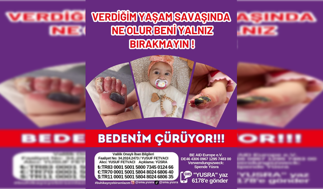 Yüsra Bebek Yaşamak İstiyor: Trabzon’un Minik Yüreği İçin Umut %24!