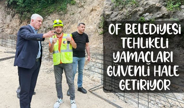 Of’ta Kaya Düşmelerine Karşı Güvenlik: Bölümlü Yolu Çelik Ağlarla Koruma Altında