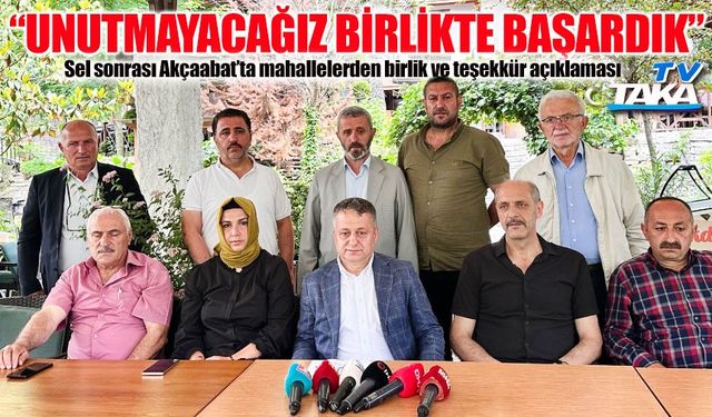 Akçaabat muhtarlarından sel sonrası birlik mesajı: “Devlet-millet dayanışmasıyla atlattık”