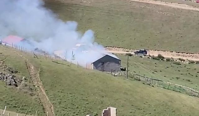 Yayla Evinde Yangın Paniği