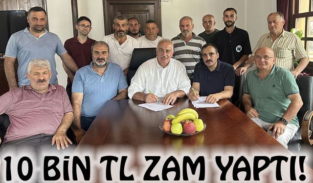 Hayrat Belediye Başkanı Mehmet Nuhoğlu’ndan Personele 10 Bin TL Zam!