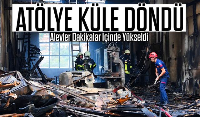 Trabzon Ortahisar Sanayi Sitesi’nde Korkutan Yangın: Atölye Küle Döndü