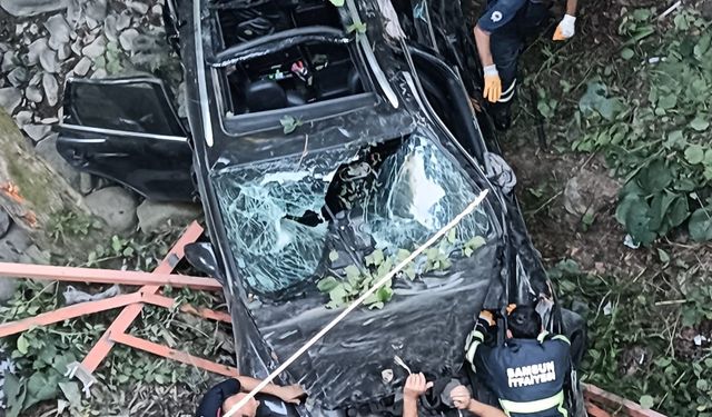 Samsun'da Otomobil Köprüden Yuvarlandı! Kötü Haber Geldi..