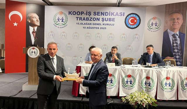 Koop-İş Trabzon Şubesi’nde Fikri Öksüz Güven Tazeledi