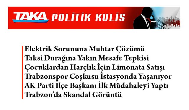 Ortahisar’da Park Taksi Durağına Yakın Mesafe Tepkisi