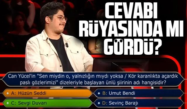 "Rüyası Gerçek Oldu! Milyoner’de Seyirci Jokeriyle Elendi"
