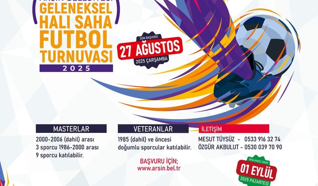 Arsin’de Geleneksel Halı Saha Futbol Turnuvası Başlıyor!