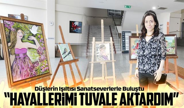 “Düşlerin Işıltısı” Sergisi Trabzon’da Sanatseverlerle Buluştu; Ressam Özge Uzunali: “Hayallerimi Tuvale Aktardım”